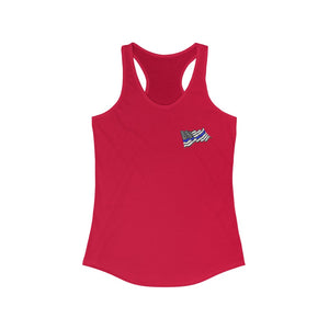 Women's Flowy Racerback Tank Wavy Flag