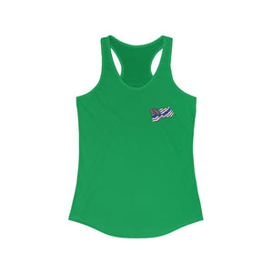 Women's Flowy Racerback Tank Wavy Flag