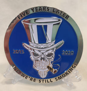 Smoking Shields 5 year Anniversary Coin