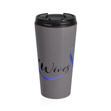 Load image into Gallery viewer, Stainless Steel Travel Mug Blue Wives
