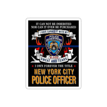 Load image into Gallery viewer, NYPD OFFICER Die-Cut Stickers