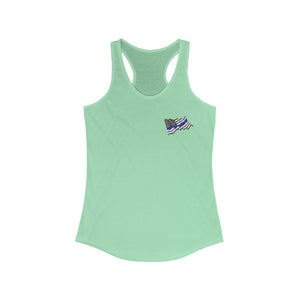 Women's Flowy Racerback Tank Wavy Flag