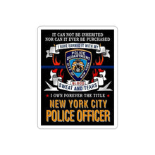 Load image into Gallery viewer, NYPD OFFICER Die-Cut Stickers