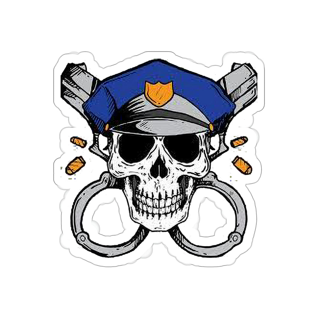 SKULL COP Die-Cut Stickers