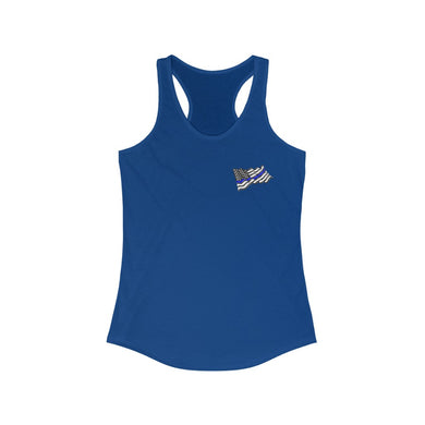Women's Flowy Racerback Tank Wavy Flag