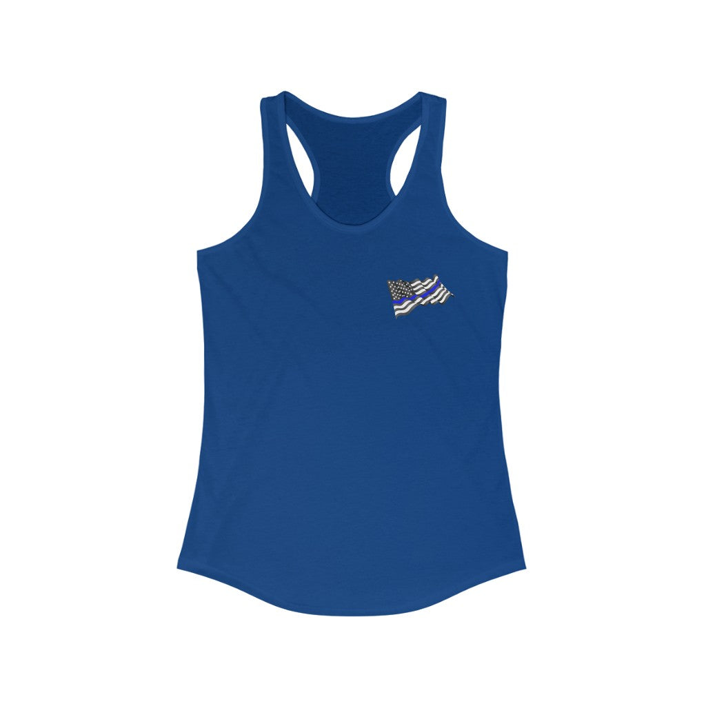 Women's Flowy Racerback Tank Wavy Flag
